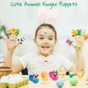 12 Pack Prefilled Easter Eggs Filled with Animal Finger Puppets for Easter Basket Stuffers Fillers, Easter Eggs Hunt, Easter Gifts for Kids, Easter Party Favors Classroom Prizes Reward