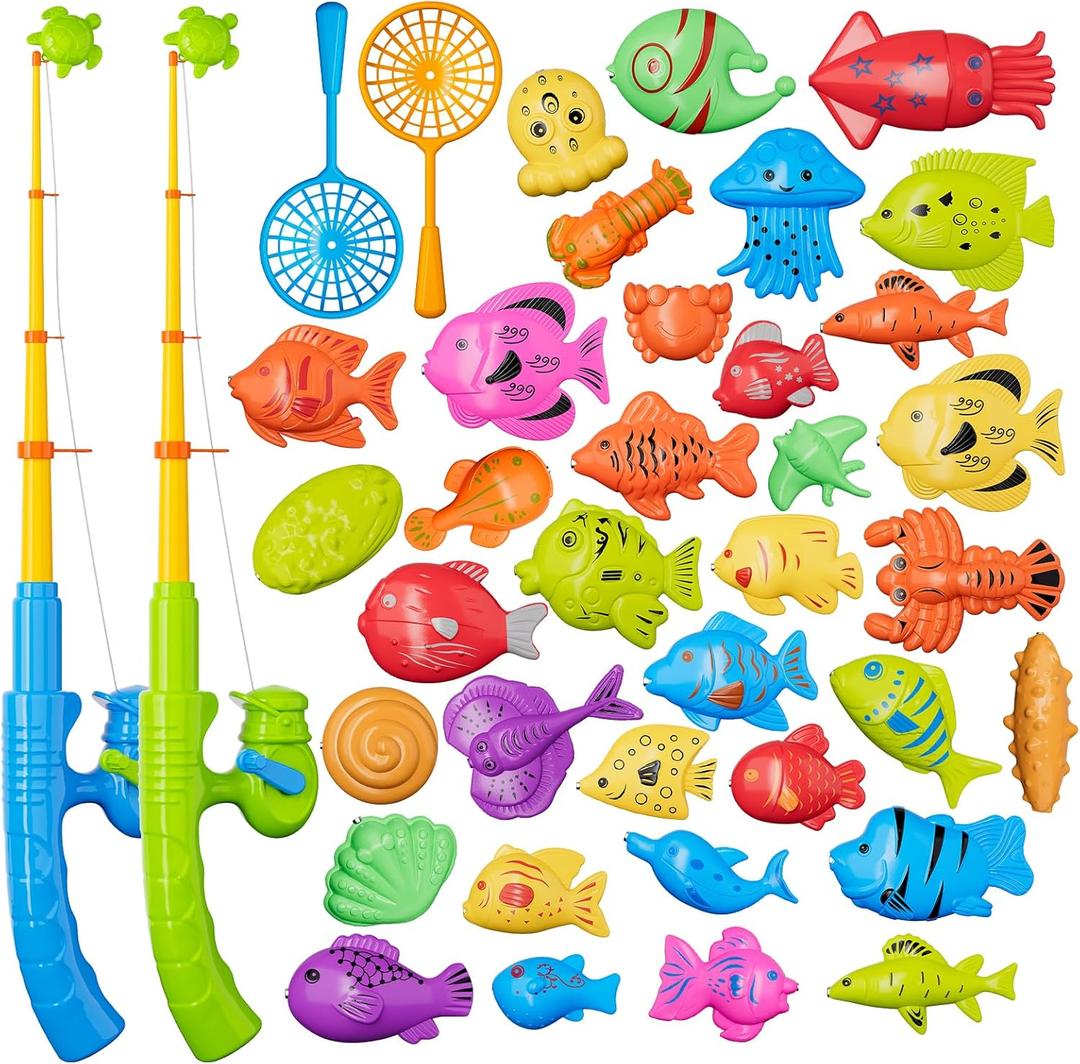 Magnetic Fishing Pool Toys Game for Kids Toddlers, Water Table Bathtub Toy with Pole Rod Net Plastic Floating Fish, Water Bath Pool Outdoor Toys for Kids Toddlers Baby Age 3 4 5 6 Year Old Magnetic Fishing Pool Toys Game for Kids Toddlers, Water Table Bathtub Toy with Pole Rod Net Plastic Floating Fish, Water Bath Pool Outdoor Toys for Kids Toddlers Baby Age 3 4 5 6 Year Old
