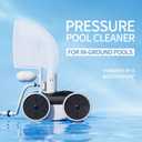 Upgrade Pool Pressure Side Sweeper: Professional Solution for Cleaning Your Swimming Pool (Four Wheels Better Than Three)