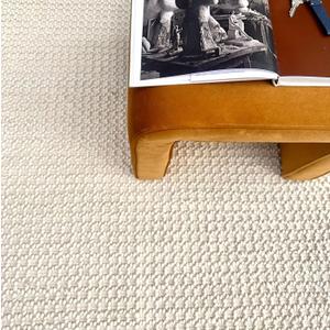 Handwoven Wool Area Rug - Hand Woven Natural Carpet Rugs- Bedroom Living Room Dining Room (Ivory- 6'x9')