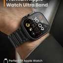 Titanium Band Compatible with Apple Watch Ultra 3/2/1 49mm Band for Men & Series 11/10 46mm, Grade 5 Titanium with DLC Coating for Ultra 3 Watch Band, Easy-Adjust Metal Band & Butterfly Clasp