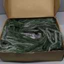 Fovths 1 Pack 6 Feet Christmas Norfolk Garlands Set Green Artificial Winter Pine Garlands Light String Faux Greenery Garland Pine Garland for Xmas Holiday Home Indoor Decor, Green and White