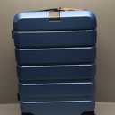 KROSER Hardside Expandable Carry On Luggage with Spinner Wheels & Built-in TSA Lock, Durable Suitcase Rolling Luggage with USB Port, Carry-On 20-Inch, Light Blue