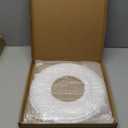 Split Design 12 Inch Ceiling Medallion for Lights & Fans - 5 Inch Cutout, Detachable PU Segments, Easy Install, White Ceiling Plate Decor