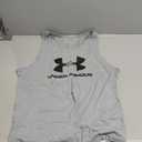 Under Armour Men's Sportstyle Logo Tank , Steel Light Heather /Black