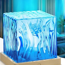 Northern Lights Projector - 16 Color Aurora Night Lights Cube Lamp with Remote, Dynamic Wave Effect for Christmas Gifts for Teens, Teenage Girls (Plastic Base)