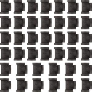 Niubid 4 Pack 3/4 inches Tees Malleable Cast Iron Pipe, Industrial Pipe for Threaded Black Pipes and Fittings, DIY Steampunk Industrial Vintage Style.