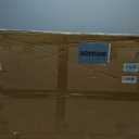 Leinuosen Dorm Twin Headboard with 2 Outlets White Leather Minimalist, 40" x 24"