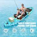 FBSPORT 11'6" Premium Stand Up Paddle Board, Yoga Board with SUP Accessories & Carry Bag | Wide Stance, Surf Control, Non-Slip Deck, Leash, Paddle and Pump for Youth & Adult(Blue Orange)