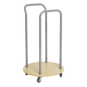 ECR4Kids Mobile Cushion Cart, Storage Trolley, Silver