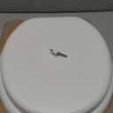 Mayfair Padded Toilet Seat with Chrome Hinges, Soft Vinyl over Wood Core Seat, Made in USA, Round, White