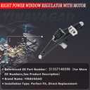 51357140590+67626927026 Power Window Regulator with Motor Rear Right Passenger Side for BMW 3 Series E90 E91 323i 325i 325xi 328i 328xi 330i 335i M3 2006-2012