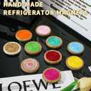 10Pcs Cute Boho Fridge Magnet-Handwoven Raffia Refrigerator Decorative Magnets for Office Kitchen Whiteboard Locker(10 Colors)