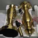 30" Tall Gold Table Lamps Set of 2, Touch Control Bedside Lamp with USB A+C Ports and AC Outlet, 3-Way Dimmable Modern Metal Nightstand Lamp for Bedroom Living Room, 2 LED Bulbs Included