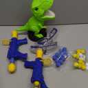 NIPLOOOW Dinosaur Shooting Toys for Kids 3-5 Years, Movable Target Shooting Games with 2 Air Pump Launcher, Interactive Competition Game Gift for Boys and Girls Ages 3 4 5 6 7 8 Years Old (2 Popper Guns)