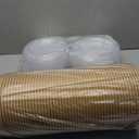 ESSENTIAL Paper Ice Cream Cups with Lids, 120pcs 8oz Disposable Dessert Bowls with Lids for Hot or Cold Food, Paper Snack Containers for Sundae, Frozen Yogurt, Soup (Brown)