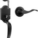 Haidms Oil-Rubbed Bronze Front Door Handle and Deadbolt Set, Front Door Lock Set, Entry Door Locksets with Deadbolt Single Cylinder, Exterior Door Handle with Reversible Handle Lever