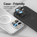 [2 Pack] for iPhone 14 Pro/Pro Max Camera Lens Protector, Military Grade 9H Tempered Glass, Premium Metal flat Covering Design, Anti-Fingerprint Technology, Ultra HD Photography, Black