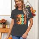 Thanksgiving Day Shirt for Women Gobble Turkey Tshirt Thanksgiving Tee Tops (Gray, M)