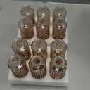 ComSaf Glass Bud Vases Set of 12, Small Diamond Bud Vases in Bulk, Mini Flowers Vases for Centerpieces, Vintage Bottle for Table Decorations, Wedding Decor, Recepetion, Home, (Clear)