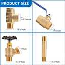 1"x 11"Well Pressure Tank Tee Kit with 40/60psi Pressure Switch,Brass Pressure Tank Installation Kit for Water Well, Fit Most pressure tanks with diameters up to 16 Inch