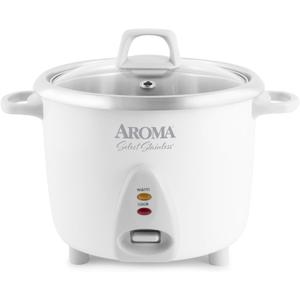 Aroma Housewares Select Stainless Rice Cooker & Warmer with Uncoated Inner Pot, 14-Cup(cooked) / 3Qt, ARC-757SG