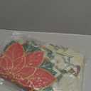 Ganeen 12 Pcs Christmas Poinsettia Placemats Set Embroidered Red Round Double Layer Table Placemats 14 Inch Flower Xmas Table Decorations Bulk Applique for Home Dining Holiday Decoration Party Favors