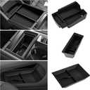 Karltys 3PCS 2024 2025 Atlas Center Console Organizer for VW Volkswagen Atlas & Cross Sport 2024 2025, Middle Console Organizer, Lower Console Tray & Front Armrest Storage Box ABS Insert