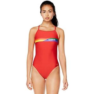 Speedo Women's Swimsuit One Piece Endurance The One Printed Team Colors, 32