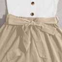 SOLY HUX Casual Summer Rompers for Women Sleeveless Vacation Outfits Short Jumpsuit (Medium, Multicoloured Colorblock)