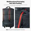 mixi Travel Bag with Wheels Expandable Foldable Luggage Bag Collapsible Rolling Travel Bag Duffel Bag Large Capacity Suitcase for Men Women, Dark Gray