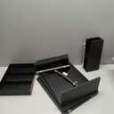 Simple Houseware Desk Dual Monitor Stand Riser with Drawer, Black