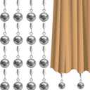16 Pack Outdoor Curtain Weights, Heavy Duty Drapery Weights for Patio Pergola Cabana Gazebo, Stainless Steel Clips Down Curtain, Garden Flag, Shower Curtains, Tablecloth, Useful Curtain Weight Ball
