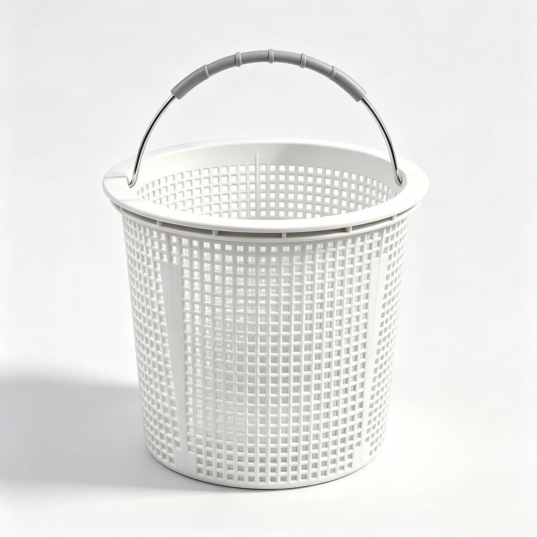 8 Inch Skimmer Basket Inground Pool for Pentair Basket 85014500 & S200 Pentair Pool Skimmer Basket with Weight 316 Stainless Steel and Rubber Grip Handle