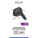 ZGear FM Transmitter And Fast Charge Car Charger