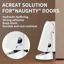 Mechanical Door Stoppers with Hydraulically Silent WYGWP Windproof Heavy Duty Stop Holder Height Adjustable for Offices Home(White)