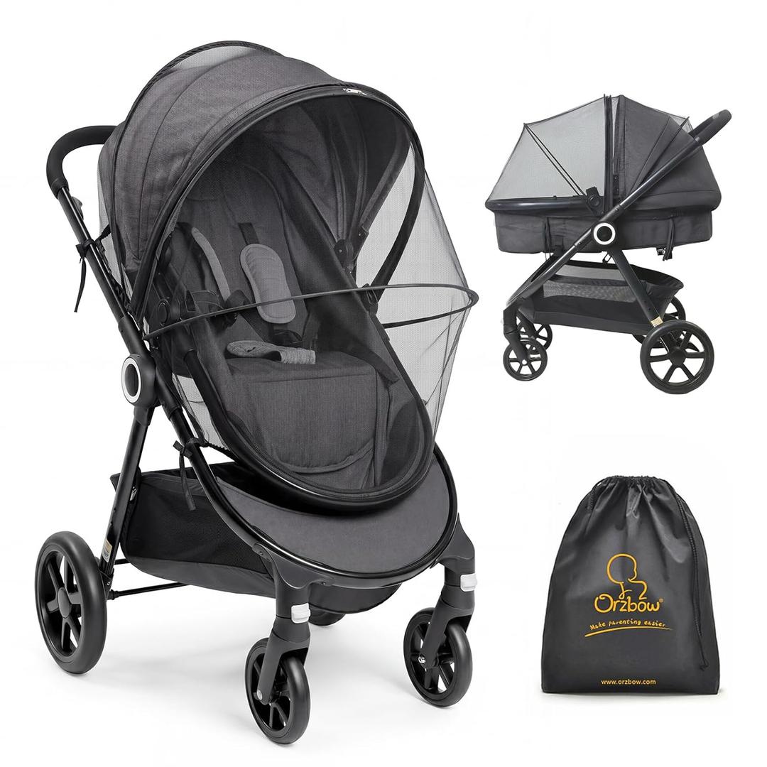 Orzbow Baby Mosquito Net for Stroller, Universal Fit, Breathable, Black
Tear-Resistant Mesh, Insect Barrier w/Travel Bag for Stroller, Car Seat, Bassinet, Cradle, Mini Cribs, Baby Summer Essential
Amazon's Choice