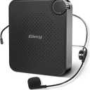 Giecy Portable Voice Amplifier with Wired Microphone Headset, Rechargeable PA System Speaker Personal Microphone, Speech Amplifier Power Amplifiers Loudspeaker for Teachers/Metting/Tour Guide
