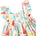 Vieille Toddler Girls Summer Dress Ruffle Sleeveless Casual Beach Sundress Tiered Swing Princess Dress for 2-8 Years
