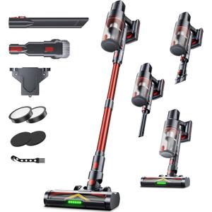 XenonLab Cordless Vacuum Cleaner, 75Mins/ 48KPa/ 580W Self-Standing Vacuum Cleaners for Home, with Anti-Static & Anti-Tangle Brush, LED Touch Screen, Stick Vacuum for Carpets, Pet Hair, Hardwood Floors