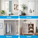 AIZESI 2 Pack Adjustable Tension Curtain Rod 32 to 58 inch, Curtain Rods No Drilling Expandable Spring Loaded Curtain Rods for Windows Doors, Black