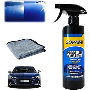 SOPAMI Car Coating Spray, Quick Effect Coating Agent,Quickly Coat Wax Spray Car Scratch Wax Polish ，Waterless Wash Oil Film Emulsion Glass Cleaner