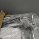 Vaunn Medical Deluxe Spa Shower Chair with Arms and Back, Bath Seat for Seniors, 350 lbs Max Weight, White With Light Gray Arms