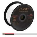 50 Feet 16 Gauge 2 Conductors Red Black Wire with Fire Resistant CL2 White Jacket, 16 AWG Electrical Hookup Wire LED Strips Extension Cord Cable for LED Ribbon Lamp Tape Lighting