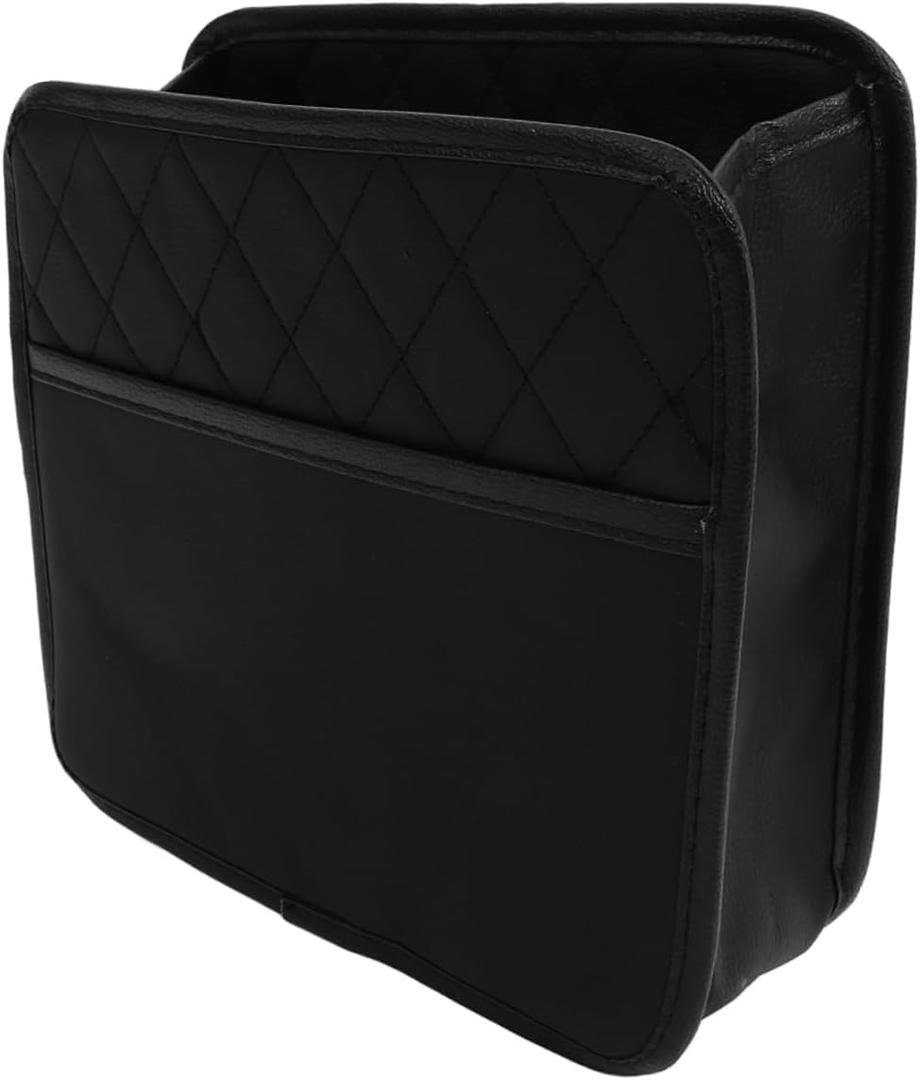 Vehicle-mounted Storage Box Seat Organizer Front Seat Organizer Car Pouch Car Storage Black Leather