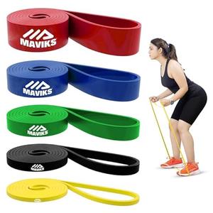 MAVIKS Pull up Assistance Bands Exercise Resistance Bands for Working Out Set of 5 for Women and Men, Physical Therapy, Arms Legs Workout, Stretching, Home Fitness (Pull-Up Bands)
