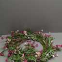 26" Spring Wreaths for Front Door Artificial Floral Wreath with Wildflowers Portulaca CHEAWRTZ Summer Easter Decorations for Indoor Outdoor Window Wall Farmhouse Porch Home Decor Cherry Blossom Pink