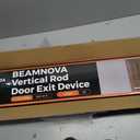 BEAMNOVA Vertical Rod 32 Inch Door Panic Bar Exit Device Commercial Door Push Bar Lock Set Gate Roller Strike Plate End Cap Emergency Accessories Metal Parts, Black
