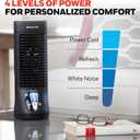 Honeywell QuietSet Personal Table Fan, Oscillating Personal Desk Fan with Quiet Operation, 4 Levels of Power and Sound, Black, HTF210B