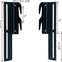 2Pcs #711 Bolt-On to Hook-On Bed Frame Conversion Brackets for Headboard or Footboard,Bed Hook Adapter kit with Hardware, Hook on Bed Rails Brackets(Black)